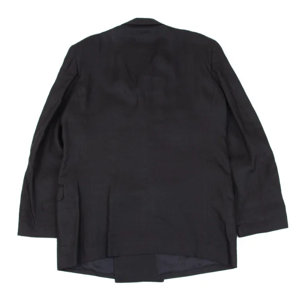 Karl Helmut Linen Embroidery Patch Peak Lapel Double Breasted Jacket K-162894_015