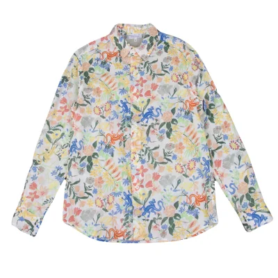 agnes.b homme Colorful Cotton Botanical Printed Shirt