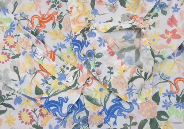 agnes.b homme Colorful Cotton Botanical Printed Shirt K-162898_005