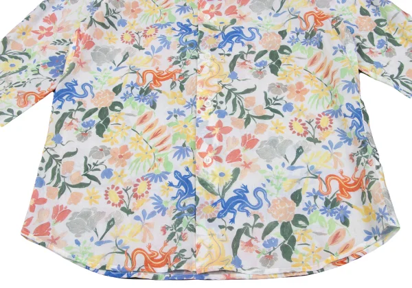 agnes.b homme Colorful Cotton Botanical Printed Shirt K-162898_006