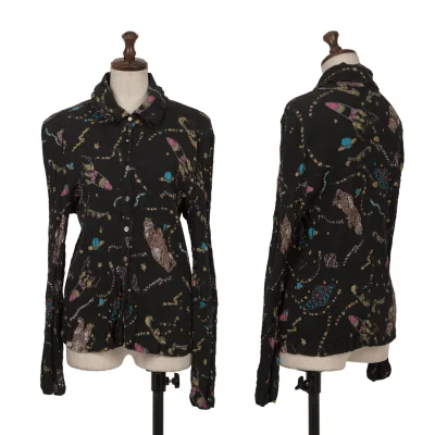 TSUMORI CHISATO Space Shuttle Lame Printed Shirt