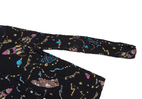 TSUMORI CHISATO Space Shuttle Lame Printed Shirt K-162900_006