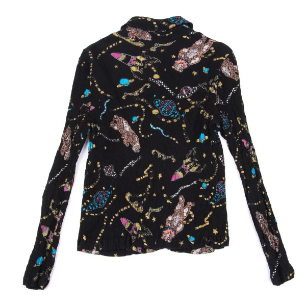 TSUMORI CHISATO Space Shuttle Lame Printed Shirt K-162900_011