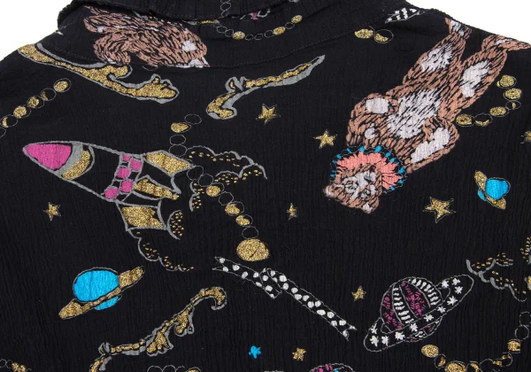 TSUMORI CHISATO Space Shuttle Lame Printed Shirt K-162900_012