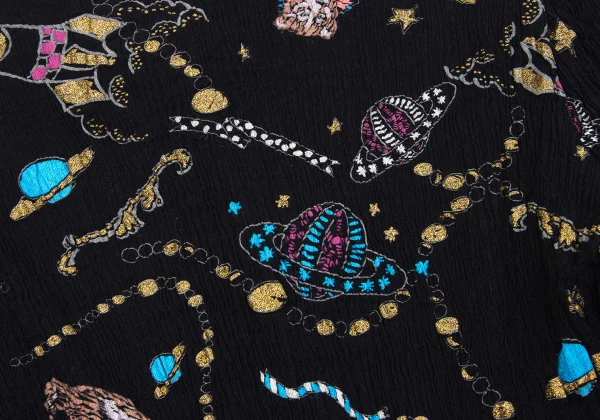 TSUMORI CHISATO Space Shuttle Lame Printed Shirt K-162900_013