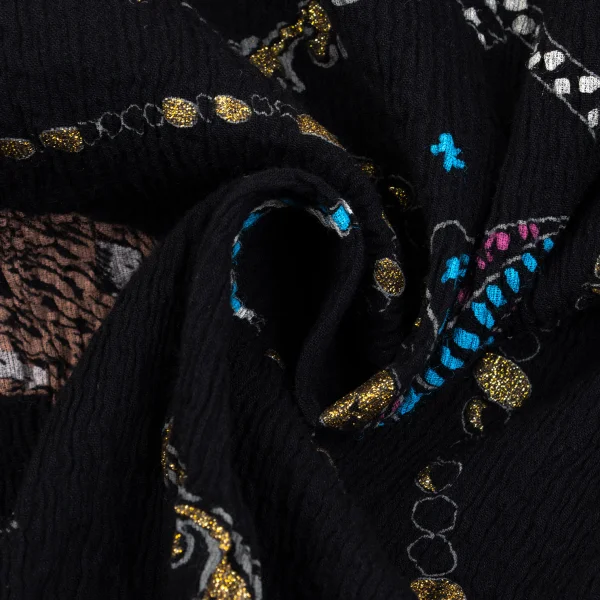 TSUMORI CHISATO Space Shuttle Lame Printed Shirt K-162900_014