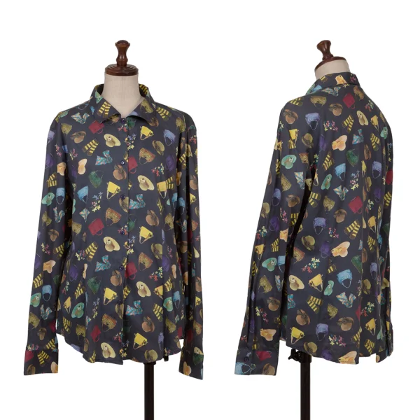 NARACAMICIE Cotton Printed Shirt Navy,Multi-Color 4 K-162901_001