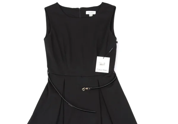 Calvin Klein Hem Striped Belted Sleeveless Dress K-162902_003