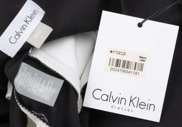 Calvin Klein Hem Striped Belted Sleeveless Dress K-162902_015