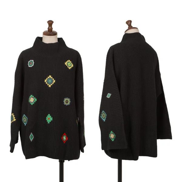 KENZO×H&M Wool Patch Knit Sweater Black M K-162908_001
