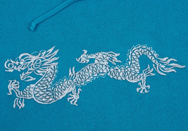 VIVIENNETAM Dragon Embroidery Hooded Short Sleeve Knit K-162909_011