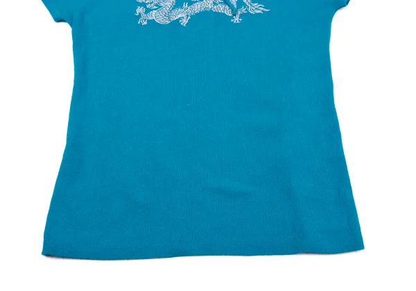 VIVIENNETAM Dragon Embroidery Hooded Short Sleeve Knit K-162909_013