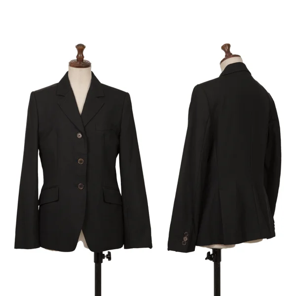Paul Smith WOMEN Wool Stripe Weave Jacket Black 40 K-162910_001