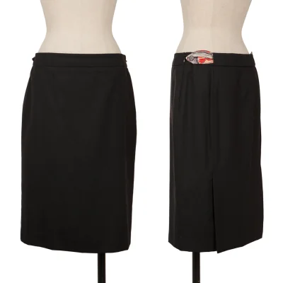 Paul Smith BLACK LABEL Waist Belt Wool Stretch Skirt