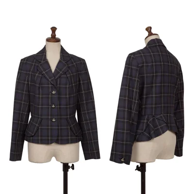 Vivienne Westwood Red Label Wool Check Tuck Design Jacket