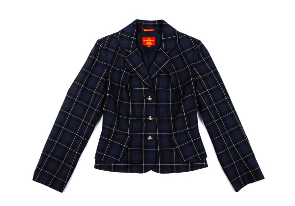 Vivienne Westwood Red Label Wool Check Tuck Design Jacket K-162912_002