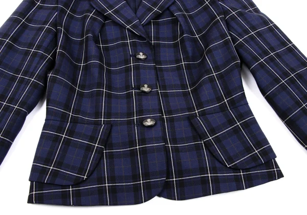 Vivienne Westwood Red Label Wool Check Tuck Design Jacket K-162912_008