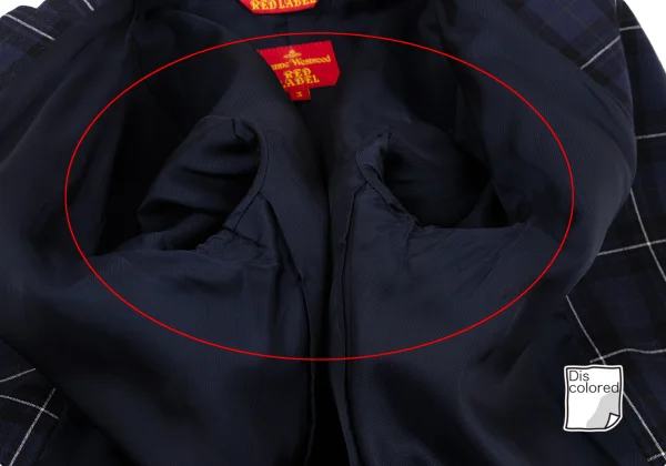 Vivienne Westwood Red Label Wool Check Tuck Design Jacket K-162912_012