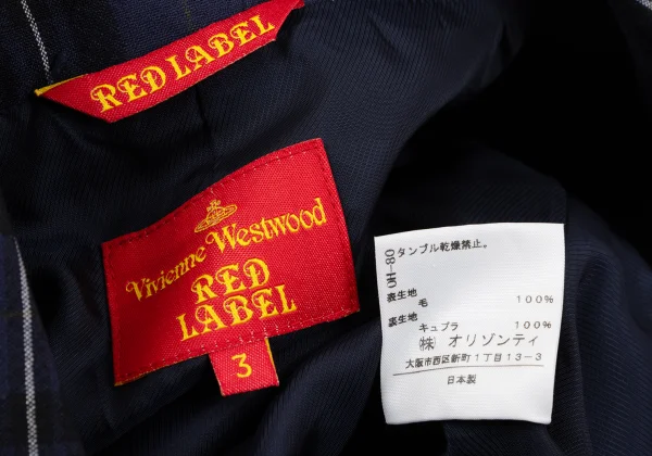 Vivienne Westwood Red Label Wool Check Tuck Design Jacket K-162912_016