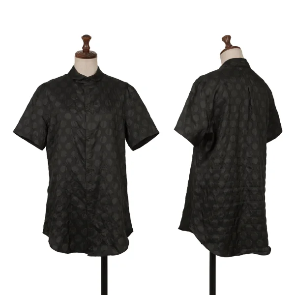 Y's Poly Dot Short Sleeve Shirt Black 2 K-162914_001