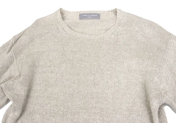 COMME des GARCONS HOMME  Linen Cotton Hem Switching Knit Sweater K-162917_002