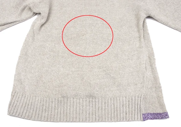 COMME des GARCONS HOMME  Linen Cotton Hem Switching Knit Sweater K-162917_006