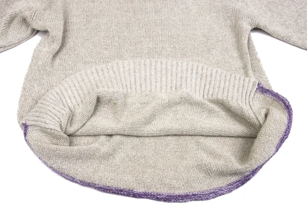 COMME des GARCONS HOMME  Linen Cotton Hem Switching Knit Sweater K-162917_008