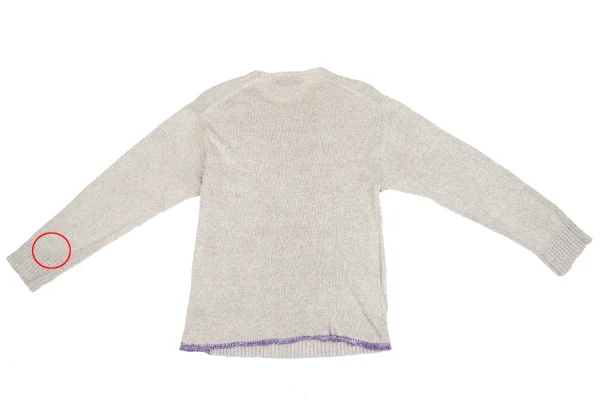 COMME des GARCONS HOMME  Linen Cotton Hem Switching Knit Sweater K-162917_009