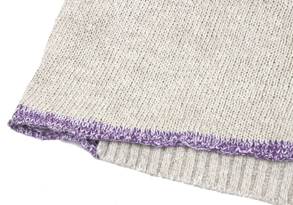 COMME des GARCONS HOMME  Linen Cotton Hem Switching Knit Sweater K-162917_011