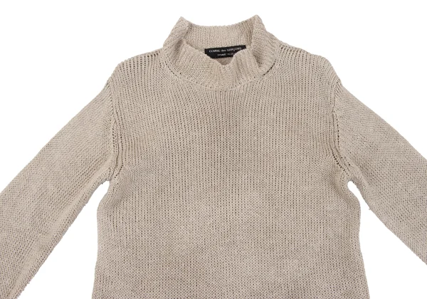 COMME des GARCONS HOMME PLUS Linen Low Gauge High Neck Knit Sweater K-162918_002