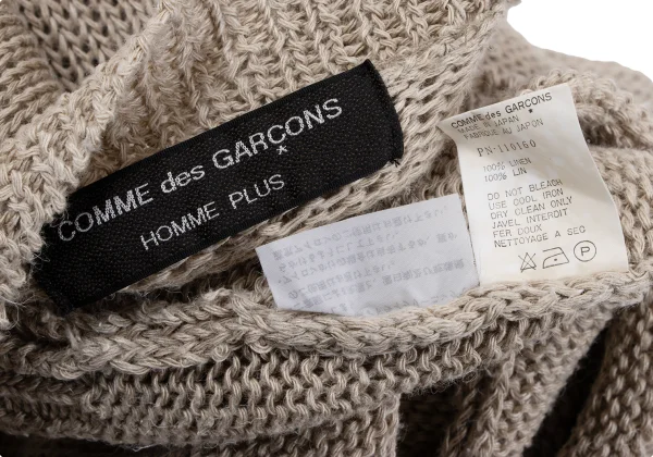 COMME des GARCONS HOMME PLUS Linen Low Gauge High Neck Knit Sweater K-162918_011