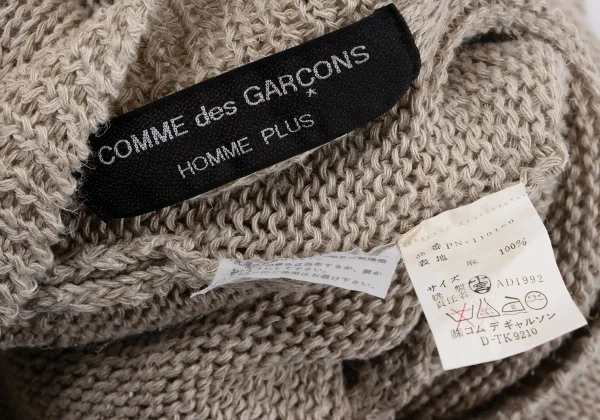 COMME des GARCONS HOMME PLUS Linen Low Gauge High Neck Knit Sweater K-162918_012