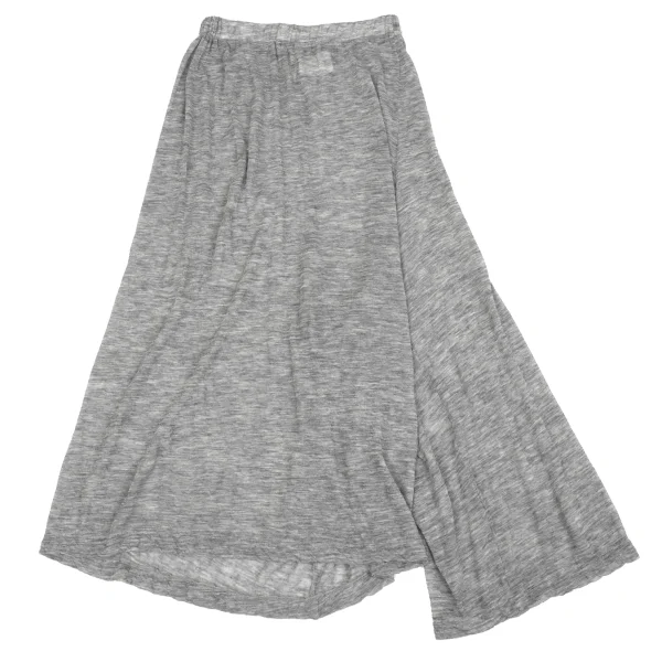 COMME des GARCONS Asymmetrical Wool Nylon See-Through Pants Grey M K-162921_001