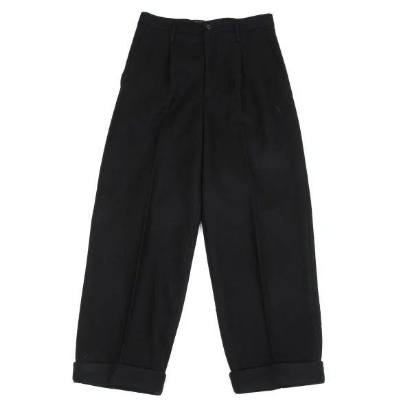 tricot COMME des GARCONS Felt Wool Tuck Pants Black M K-162923_001