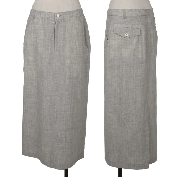 robe de chambre COMME des GARCONS Wool Nylon Back Slit Skirt Grey L K-162925_001