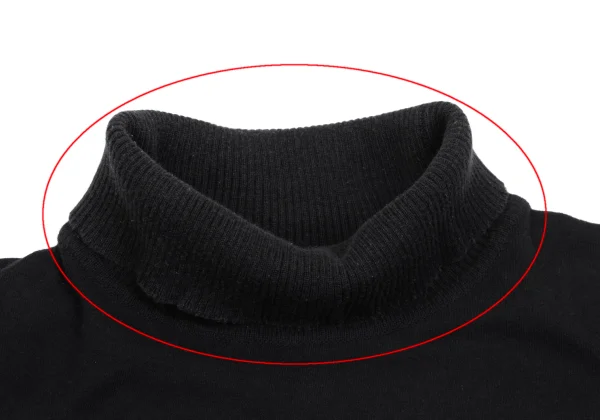 Yohji Yamamoto FEMME Cotton Rib Switching High Neck Top K-162927_007