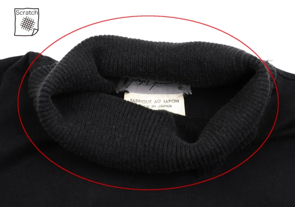 Yohji Yamamoto FEMME Cotton Rib Switching High Neck Top K-162927_008