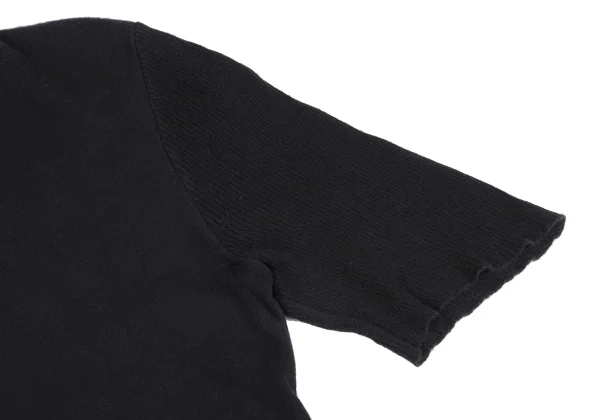 Yohji Yamamoto FEMME Cotton Rib Switching High Neck Top K-162927_009