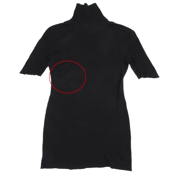Yohji Yamamoto FEMME Cotton Rib Switching High Neck Top K-162927_013