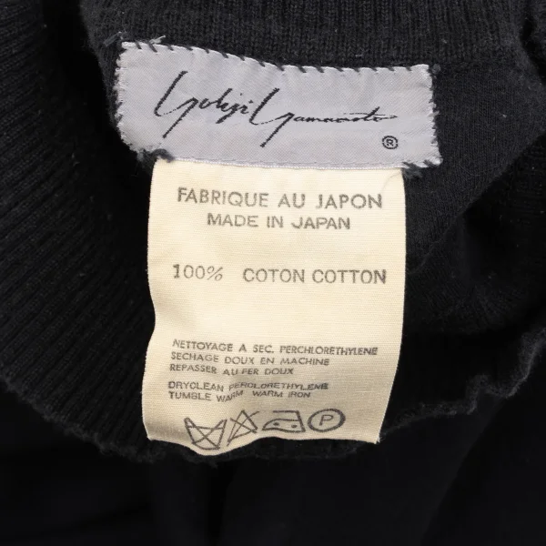 Yohji Yamamoto FEMME Cotton Rib Switching High Neck Top K-162927_016