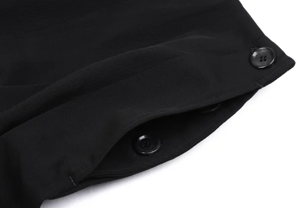 Yohji Yamamoto FEMME Wool Poly Side Pleated Skirt K-162928_008