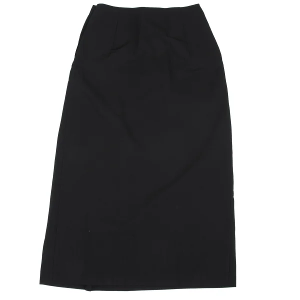 Yohji Yamamoto FEMME Wool Poly Side Pleated Skirt K-162928_012