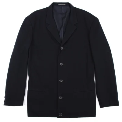 Yohji Yamamoto POUR HOMME Wool Double Edged Pocket Jacket