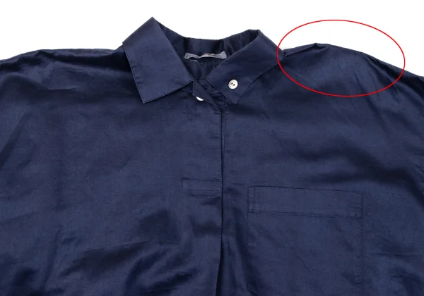 ISSEY MIYAKE Cotton Linen Short Sleeve Pullover Blouse K-162934_003