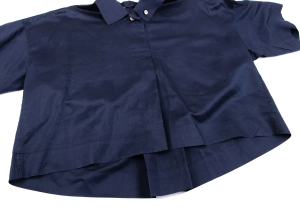 ISSEY MIYAKE Cotton Linen Short Sleeve Pullover Blouse K-162934_009