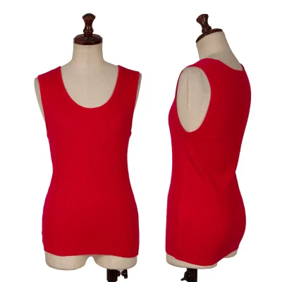 KENZO Linen Silk Rib Knit Tank Top