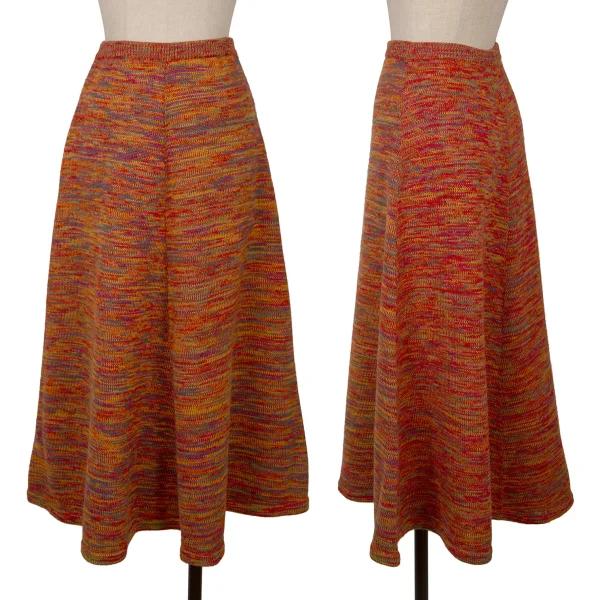 KENZO Multi Color Wool Knit Skirt Multi-Color S-M K-162945_001