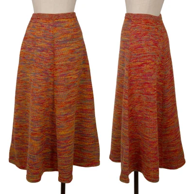 KENZO Multi Color Wool Knit Skirt