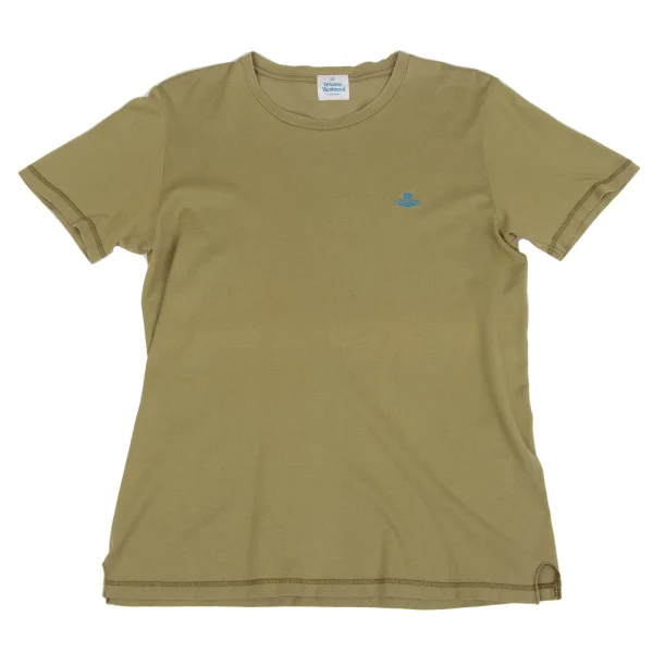 Vivienne Westwood One Point Orb Embroidery T Shirt Khaki S-M K-162946_001