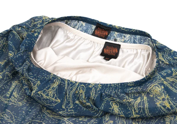 Jean Paul GAULTIER Hem Frill Lace Tapping Printed Mesh Skirt K-162951_004